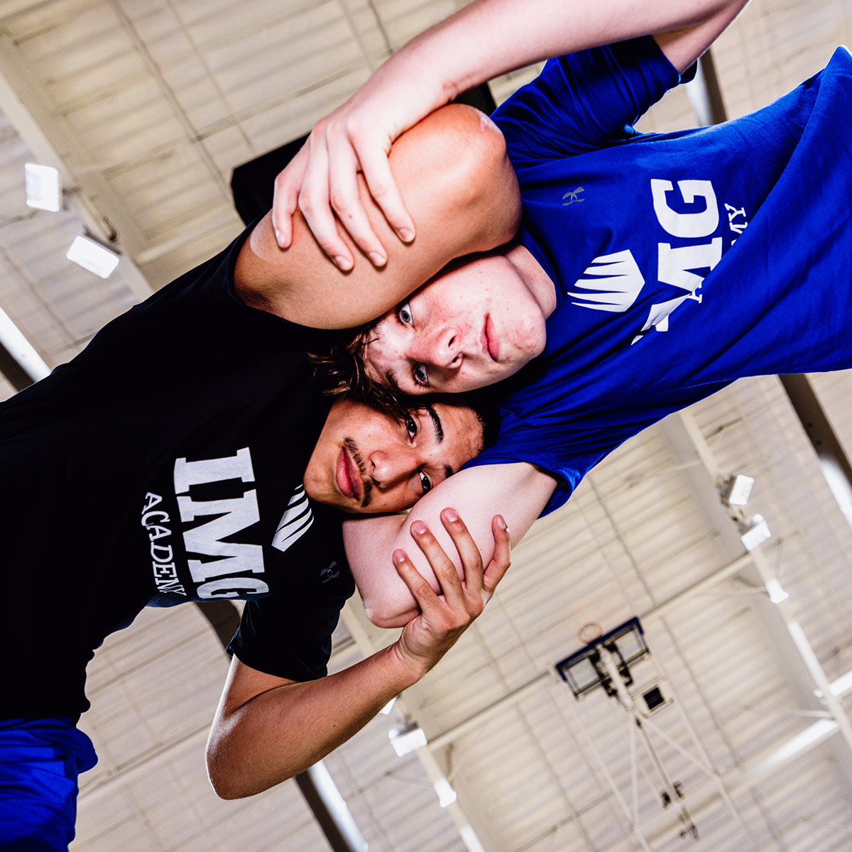 Wrestling camp hand fighting